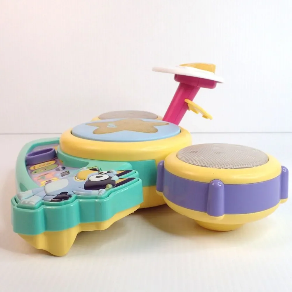 Bluey Musical Toys Lot of 2 Vtech Drum Set & Kidz Toyz Bluey Keyboard